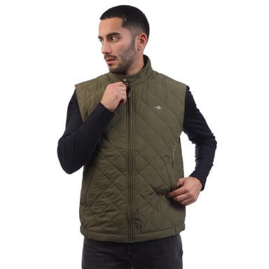 Gant Mens Quilted Gilet (Green)