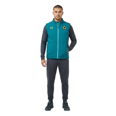 Castore Mens Wolverhampton Wanderers FC Gilet (Bay Green)