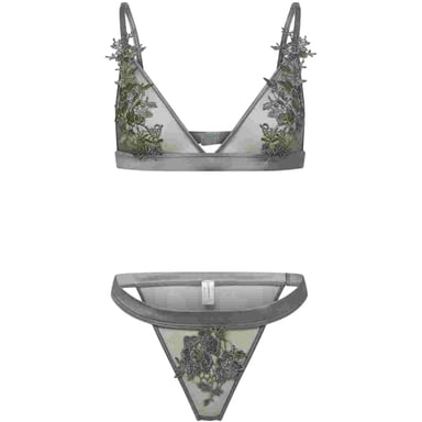 Glamorous Womens/Ladies Sheer Thong (Green)