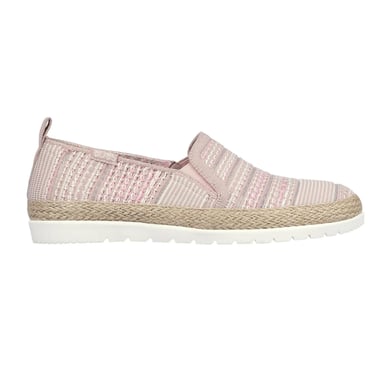 Skechers Womens/Ladies Twin Gore Woven Slip-on Espadrilles (Pink)