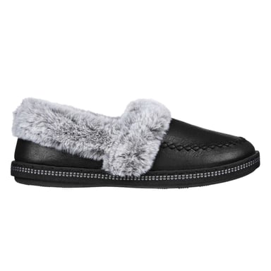 Skechers Womens/Ladies Cosy CampF Leather Slippers (Black)