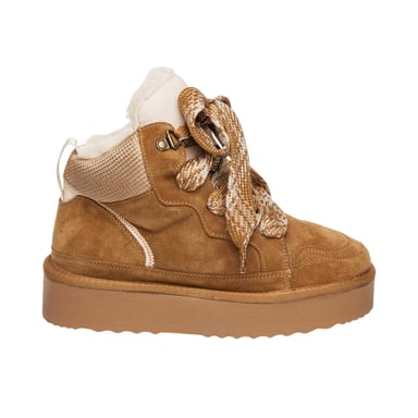 Steve Madden Womens/Ladies Paci Checkboard Suede Boots (Chestnut/Suede)