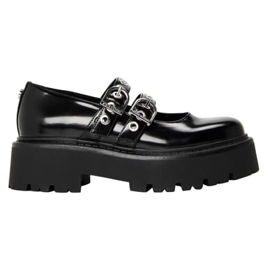 Steve Madden Womens/Ladies Overt Action Leather Mules (Black)