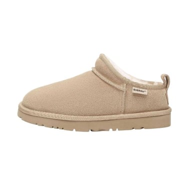 EverAu Womens/Ladies Cow Suede Slippers (Sand)
