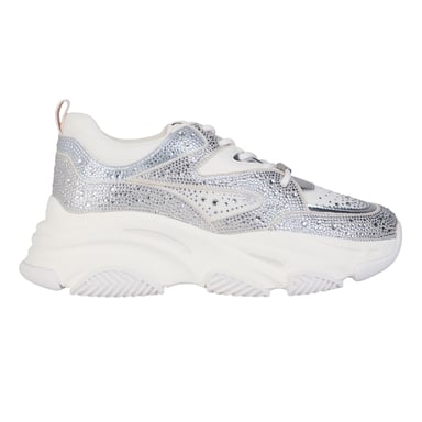 Steve Madden Womens/Ladies Privy Embellished Trainers (Coin/Silver)