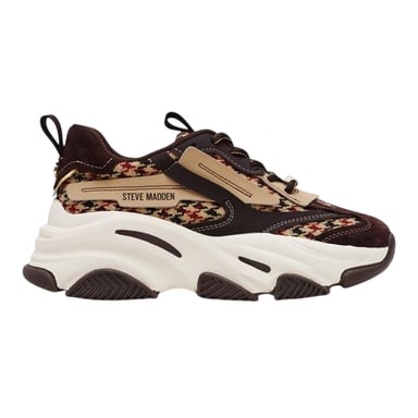 Steve Madden Womens/Ladies Possession-E Platform Trainers (Brown/Purple Plaid)