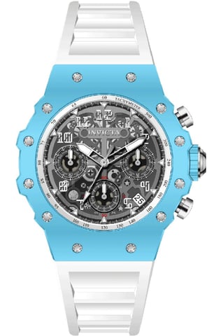 Invicta Racing 69627 Men's Watch - Quartz Movement - Acrylic with Silver Dial - 40 mm