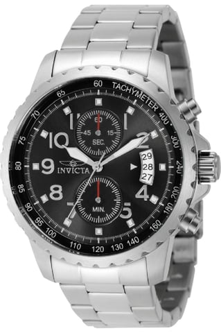 Invicta Specialty 69789 Men's Watch - Quartz Movement - Steel with Black Dial - 47 mm