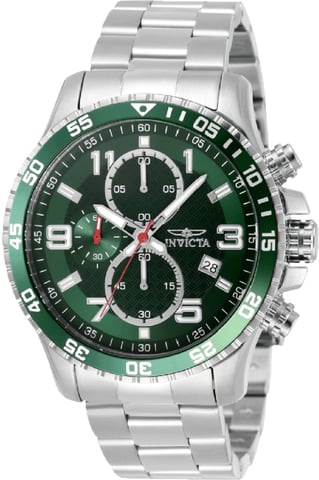 Invicta Specialty 69818 Men's Watch - Quartz Movement - Steel with Green Dial - 48 mm