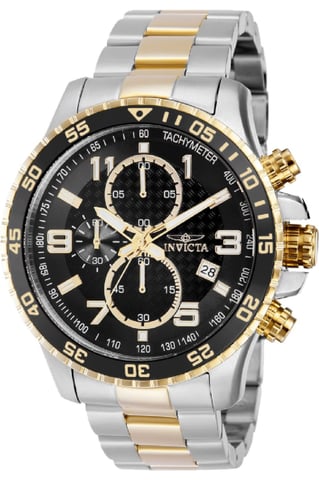 Invicta Specialty 69814 Men's Watch - Quartz Movement - Steel with Black Dial - 48 mm