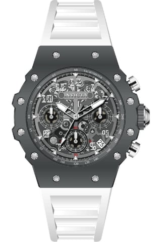 Invicta Racing 69618 Men's Watch - Quartz Movement - Acrylic with Silver Dial - 40 mm