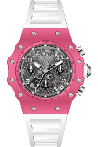Invicta Racing 69624 Men's Watch - Quartz Movement - Acrylic with Silver Dial - 40 mm