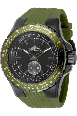Invicta Aviator 49311 Men's Watch - Quartz Movement - Stainless Steel with Black Dial - 50 mm