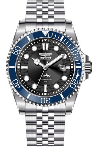 Invicta Pro Diver 50805 Men's Watch - Quartz Movement - Stainless Steel with Black Dial - 43 mm