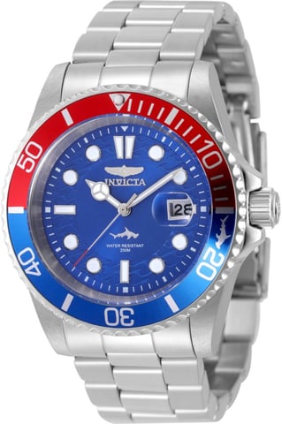 Invicta Pro Diver 50831 Men's Watch - Quartz Movement - Stainless Steel with Blue Dial - 42 mm