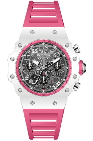 Invicta Racing 69620 Men's Watch - Quartz Movement - Acrylic with Silver Dial - 40 mm