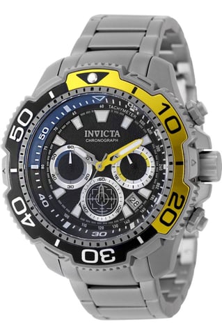 Invicta Ti-22 49492 Men's Watch - Quartz Movement - Titanium with Black Dial - 48 mm