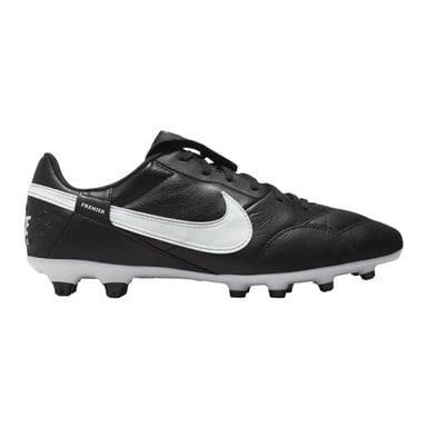 Nike Mens Premier 3 Classic Leather Firm Ground Football Boots (Black/White)