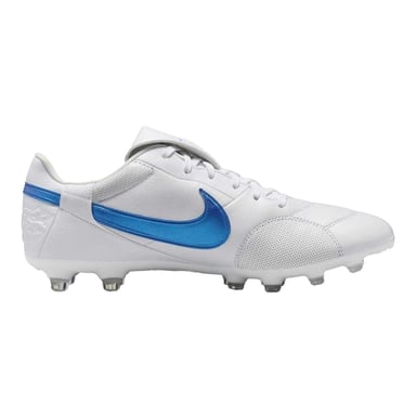 Nike Mens Premier 3 Classic Leather Firm Ground Football Boots (White/Blue)