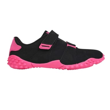 Lonsdale Childrens/Kids Fulham Leather Trainers (Black/Cerise)