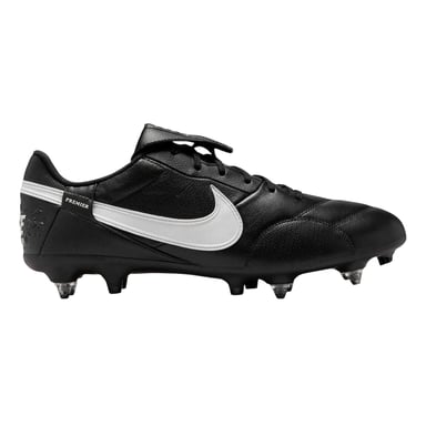 Nike Unisex Adult Premier Leather Folded Tongue Soft Ground Football Boots (Black/White)