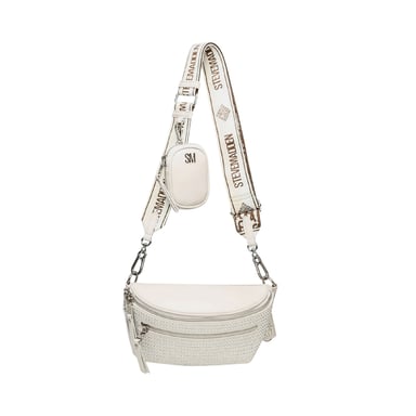 Steve Madden Bclarkes Studded Everyday Crossbody Bag (Bone/Silver)