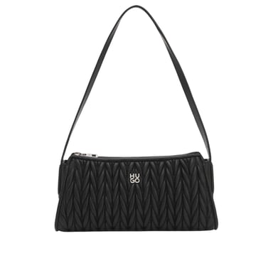 Hugo Chris 2.0 Ma Textured Faux Leather Hobo Bag (Dark Brown)