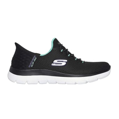 Skechers Mens Summits - Diamond Dream Slip-In Casual Shoes (Black/Turquoise)