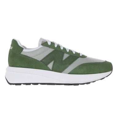 New Balance Mens 370 Suede Trainers (Green)