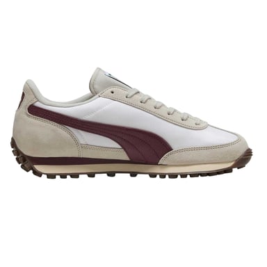 Puma Womens/Ladies Easy Rider Suede Trainers (White/Burgundy)