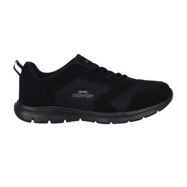 Slazenger Mens Force Mesh Trainers (Black/Black)