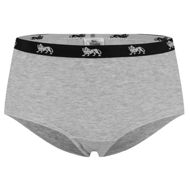 Lonsdale Womens/Ladies Logo Cotton Briefs (Grey Marl Marl)