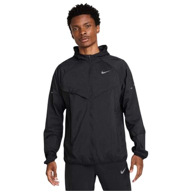 Nike Mens Stride Lightweight Hooded Jacket (Black/Silver)