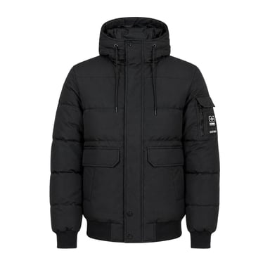 Crosshatch Mens Milwaka Polyester Long-Sleeved Hooded Jacket (Black)