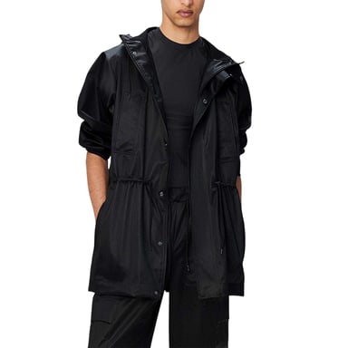 Rains Mens Bold Long Jacket (Black)