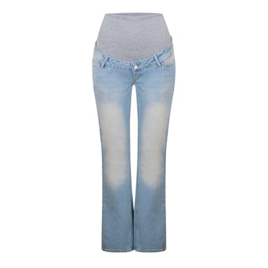Mamalicious Womens/Ladies 5 Pockets Maternity Jeans (Light Denim Blue)