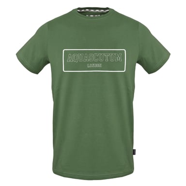 Aquascutum Mens Graphic Print Slim T-Shirt (Military Green)