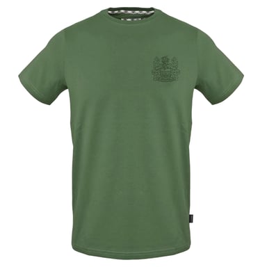 Aquascutum Mens Embroidered Logo Slim T-Shirt (Military Green)