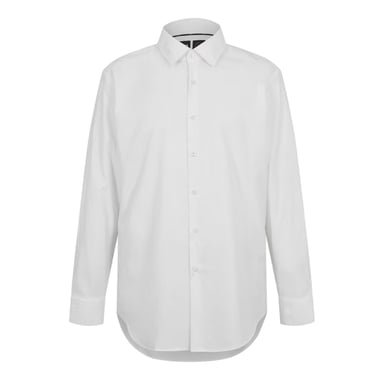 Hugo Boss Mens P Hank Oxford Kent Collar Long-Sleeved Shirt (White)