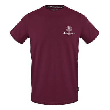 Aquascutum Mens Logo Cotton Regular T-Shirt (Red)
