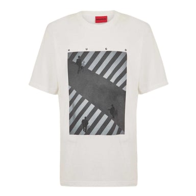 Hugo Mens Road Cotton Logo T-Shirt (White)