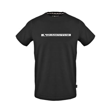 Aquascutum Mens Club Check T-Shirt (Black)