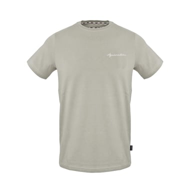 Aquascutum Mens Embroidered Logo Cotton T-Shirt (Grey)