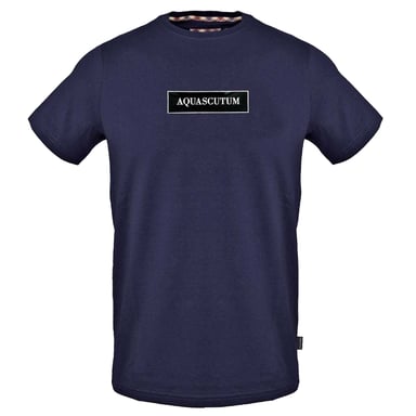 Aquascutum Mens Logo Cotton T-Shirt (Navy)
