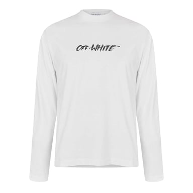 Off White Mens Lightweight Long-Sleeved T-Shirt (White)