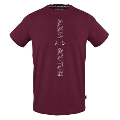 Aquascutum Mens Vertical Logo T-Shirt (Red)