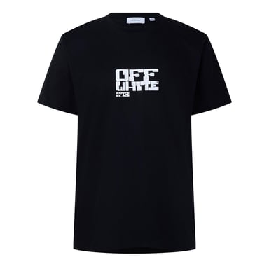 Off White Mens Cotton Slim T-Shirt (Black)