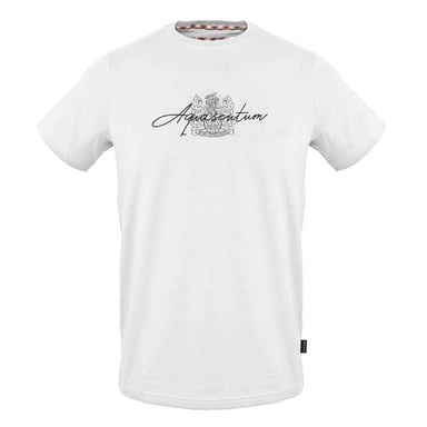 Aquascutum Mens Logo Cotton Regular T-Shirt (White)