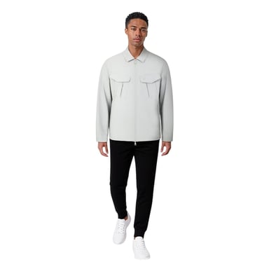 Lyle & Scott Mens Logo Overshirt (Grey Mirage)