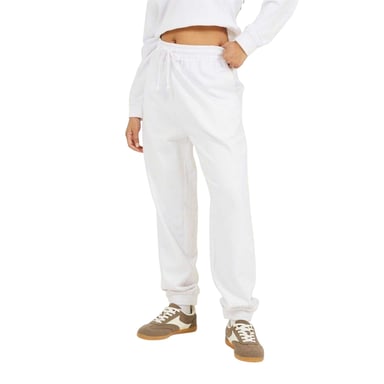 Brave Soul Womens/Ladies Wide Leg Jogging Bottoms (White)
